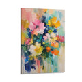 Vibrant Wildflower Bouquet Abstract Colorful Expressionist Floral Framed Canvas Wall Art